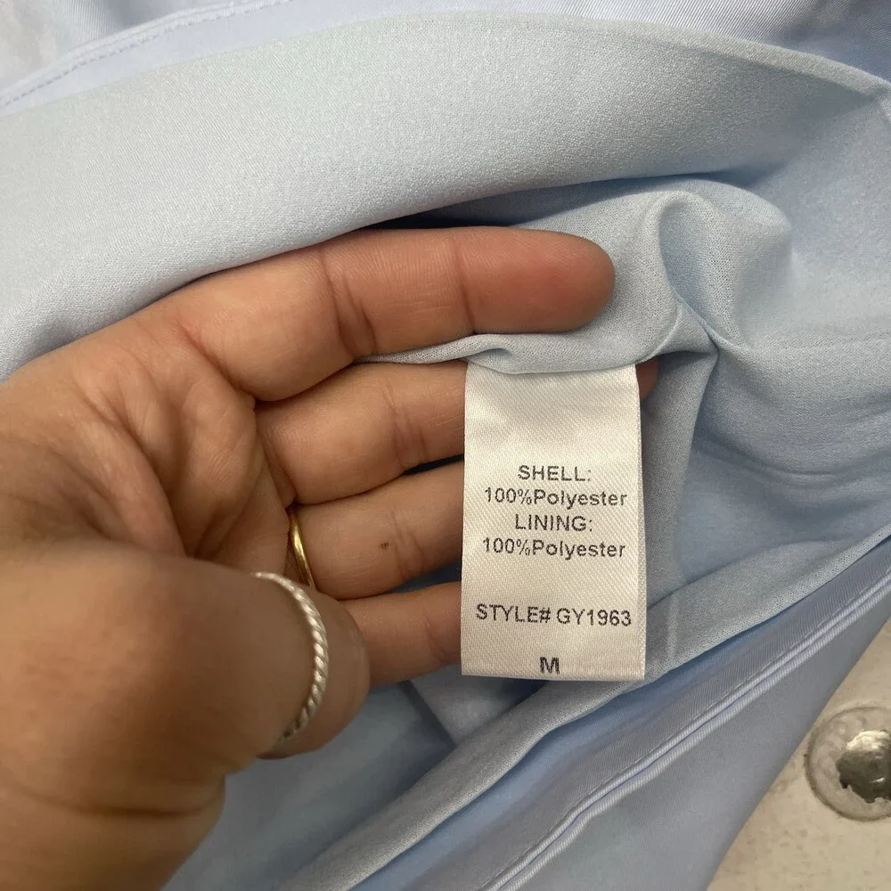Petal & Pup Fern Light Blue Puff Short Sleeve Mini Dress Women's Size M Defect - Picture 5 of 10
